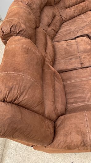 Brown Recliner L corner sofa/couch