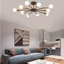 Semi Flush Mount Ceiling Light,10-Light E27 Base Modern Black Chandelier,Industrial Vintage Pendant Ceiling Lamp Fixture for Kitchen Farmhouse Living Room (FREE SHIPPING) Image 2