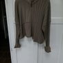 Sarah Pacini Taupe Cotton Zipped Cardigan One Size Image 3