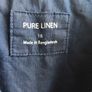 M&S Navy 100% Pure Linen Short Sleeve Top - Size 16 - Like New Image 4