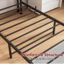 Single Bed Frame with Storage Shelf Headboard & LED Lights,Metal Platform Bed Frame with Charging Station Image 7
