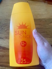 Beach safe fake sun cream bottle