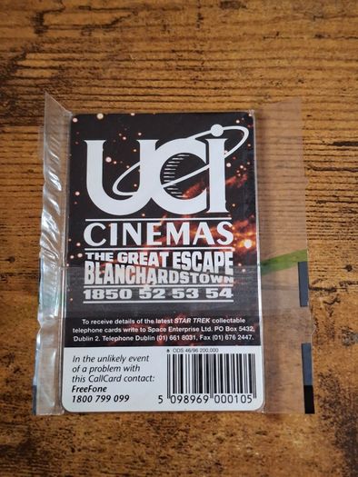 Ireland CallCard "Star Trek - First Contact", mint/wrapped, 10/1996, ODS2 Chip - free standard postage