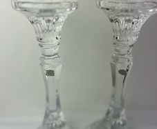 Crystal Pillar Candle Holders from Tipperary Crystal