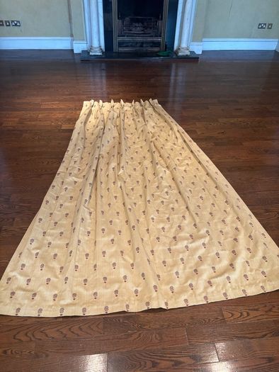 Bespoke Handmade French pleat Curtains with Tiebacks