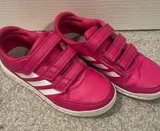 Pink Velcro adidas shoes 2uk