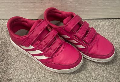 Pink Velcro adidas shoes 2uk