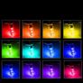 T10 W5W LED Car Bulb 2pcs RGB With Remote Control Image 2