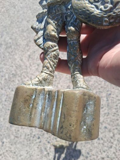 3 x Mid Century 10 inch Solid Brass Viking Warriors(6.9 kgs)