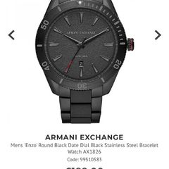 Armani Watch Black