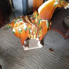 Vintage Chinese style glazed horse