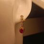 Petite Natural Ruby Drop Earrings Image 4
