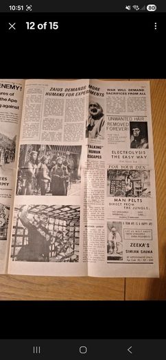 1970 Beneath The Planet Of The Apes Press Kit Material