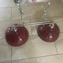 Double Red Light Kitchen Pendant Image 9