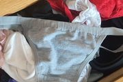 Grey cotton Thong