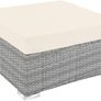 Aluminium Polyrattan Lounge Set with Glass Table, Sofa Table Set, for Garden, Balcony and Patio, Includes Cushions Image 4