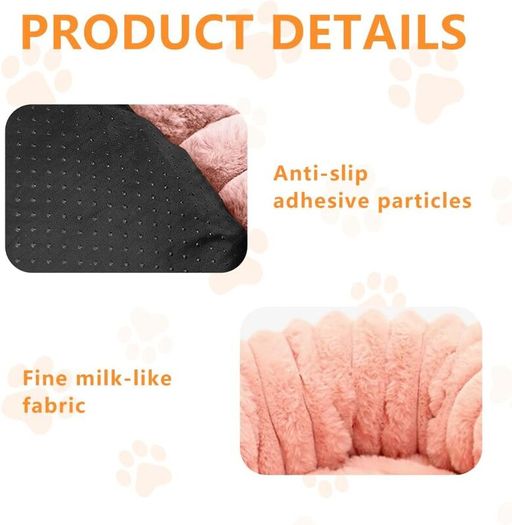 Small Dog Bed, Cat Bed, Washable Pet Soft Plush Calming Anti-Anxiety Donut Sofa with Anti-Slip Bottom for Dogs, Cats, Kittens and Puppies