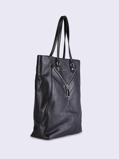 Diesel Leather Shoulder Bag with zip detail