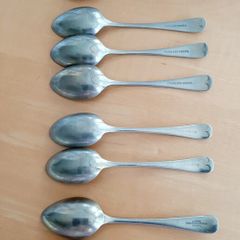 Vintage nickel silver teaspoons (8)