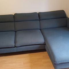 Blue fabric sofa