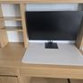 Ikea Micke Desk with storage hutch OAK Image 5