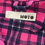 Topshop MOTO Pink Tartan Check Cropped Jacket - UK 10 Image 5