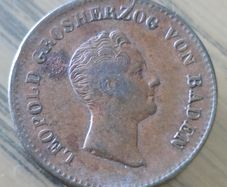 BADEN Kreuzer 1835 Leopold I