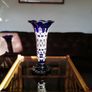 Superb Very Tall  Bristol Blue Hand Blown Late Victorian Art Nouveau Glass Vase Image 7
