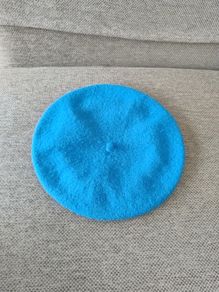 100% wool beret blue adult one size fits all see last photo for exact measurements FREE STANDARD POSTAGE INCLUDED