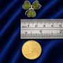 925 Vintage Sterling Silver Shamrock Brooch, Connemara Marble Irish Clover Pin Image 9