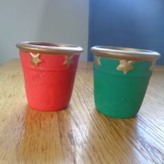 Christmas T Light Holders x 2 for Sale