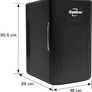 Retro Mini Fridge For Bedrooms 12V Portable Cooler Warmer Refrigerator 6L Small 8 Can Table Top Quiet Mini Fridges For Skincare Food Drinks Kids Home Car & Travel, Black Image 2