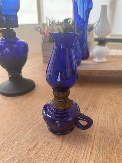 Vintage cobalt blue and Opaline glass