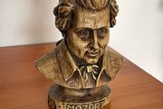 MOZART Carved Wood Bust