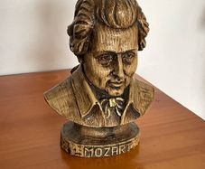 MOZART Carved Wood Bust