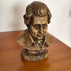 MOZART Carved Wood Bust