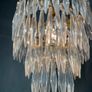 Vintage Brass & Glass Cascading Chandelier . Image 3