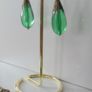 Art Deco Style Green Flora Bead Statement Necklace & Earrings Image 7