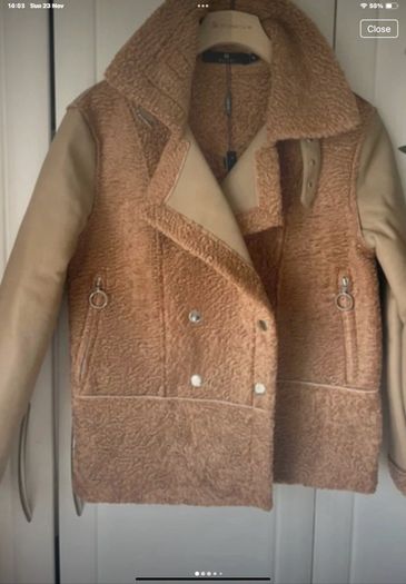 jacket  Bnwt size small baloot brand biker style tan jacket