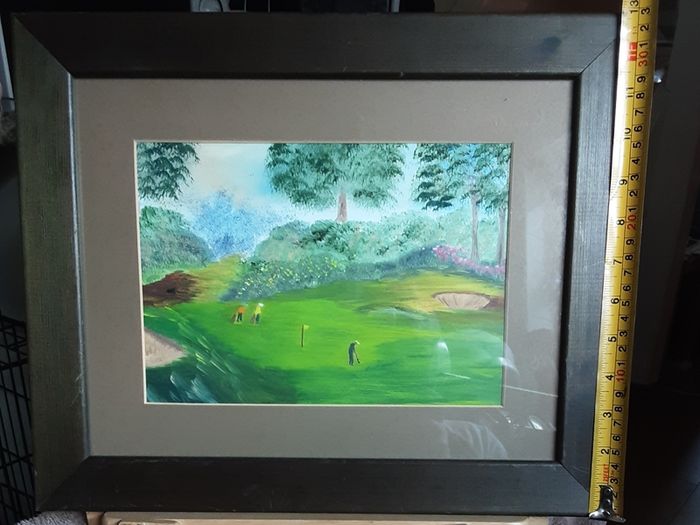 Nice golfing picture, water colour