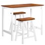 Bar Table and Stool Set 3 Pieces Solid Wood Image 2