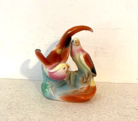 Vintage Ceramic Love bird Pen Holder