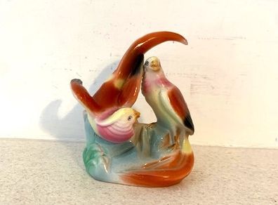 Vintage Ceramic Love bird Pen Holder