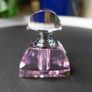 Vintage Crystal Perfume Bottle Pink Image 2