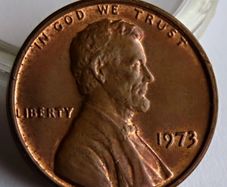 1973 USA Cent Lincoln Memorial Cent