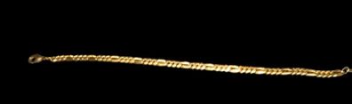 18k gold plated gents wrist chain stamped