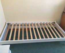 single bed, white