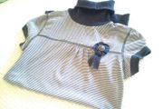 Bershka Stripe Polo Neck - Size 8