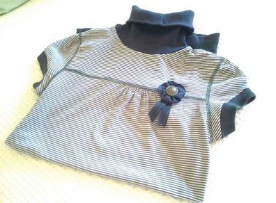 Bershka Stripe Polo Neck - Size 8