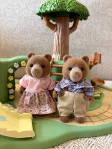 Rare Sylvanian Families Marmalade Bear Grandparents (Quincy & Clementine)